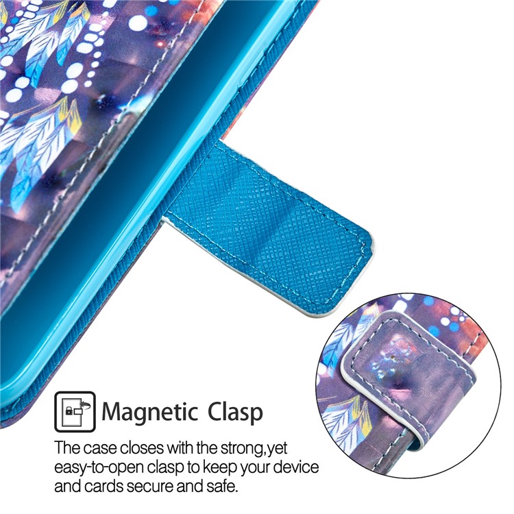 Pattern Printing Light Spot Decor Leather Stand Protective Phone Cover for Samsung Galaxy S9 SM-G960 - Dream Catcher-4