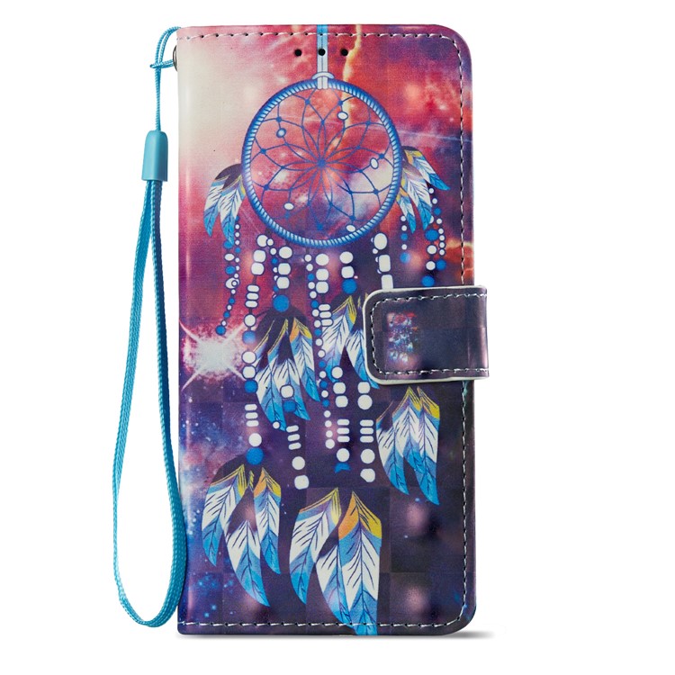 Pattern Printing Light Spot Decor Leather Stand Protective Phone Cover for Samsung Galaxy S9 SM-G960 - Dream Catcher-8