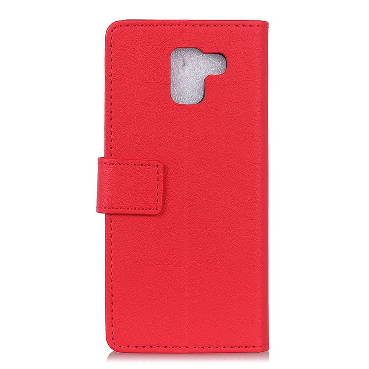 PU Leather Wallet Mobile Phone Shell for Samsung Galaxy J6 (2018) - Red-5