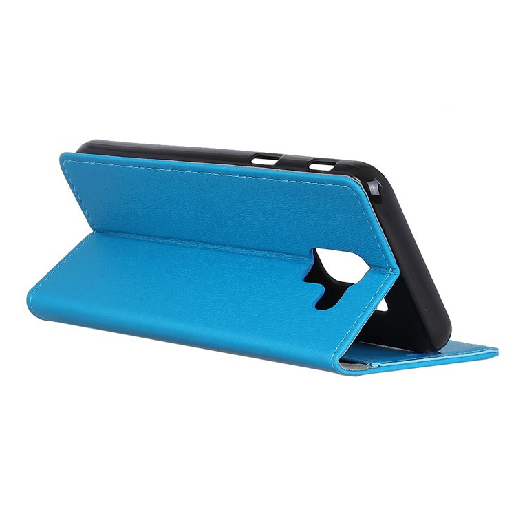 Stand Leather Magnetic Wallet Phone Cover for Samsung Galaxy J6 (2018) - Blue-9