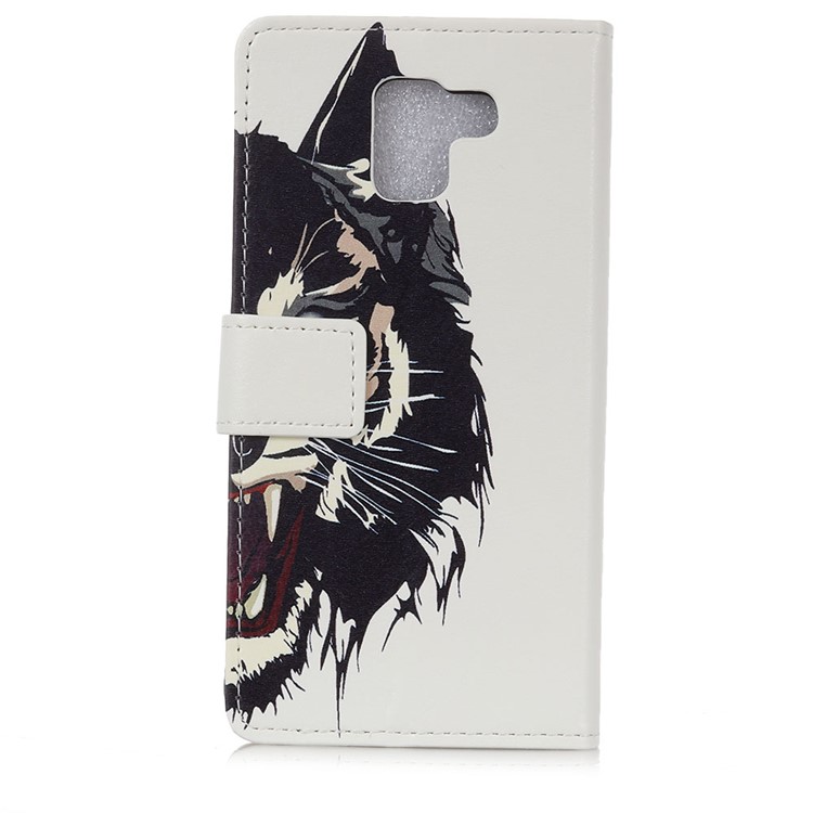 Patterned Printing Magnetic Wallet Leather Stand Shell for Samsung Galaxy J6 (2018) - Tiger Pattern-5