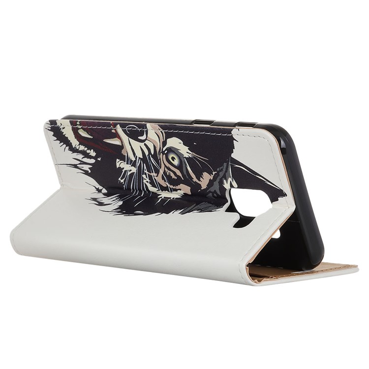 Patterned Printing Magnetic Wallet Leather Stand Shell for Samsung Galaxy J6 (2018) - Tiger Pattern-7