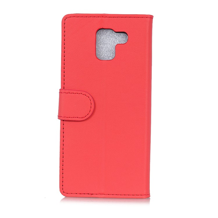 Stand PU Leather Wallet Cell Phone Case for Samsung Galaxy J6 (2018) - Red-5