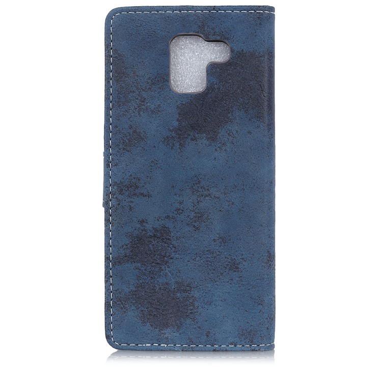 Retro Style PU Leather Stand Wallet Shell for Samsung Galaxy J6 (2018) - Blue-9