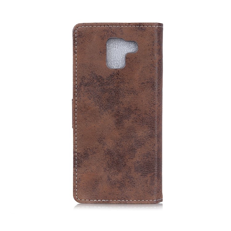 Retro Style PU Leather Phone Casing with Card Slots for Samsung Galaxy J6 (2018) - Brown-9