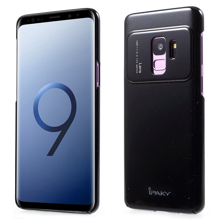 IPAKY Tempered Glass + PC Hybrid Back Case for Samsung Galaxy S9 G960 - Black-1