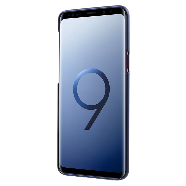 IPAKY Tempered Glass + PC Hybrid Phone Casing for Samsung Galaxy S9 G960 - Dark Blue-2