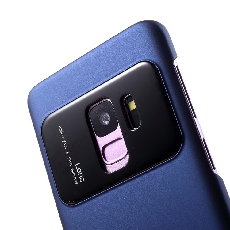 IPAKY Tempered Glass + PC Hybrid Phone Casing for Samsung Galaxy S9 G960 - Dark Blue-5