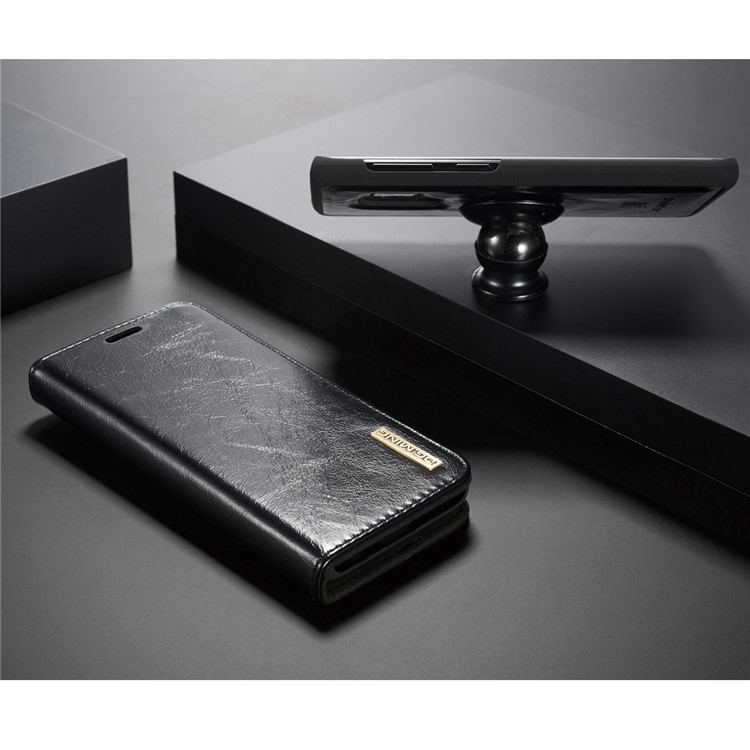 DG.MING Detachable 2-in-1 Genuine Leather Case for Samsung Galaxy S9 SM-G960 - Black-10