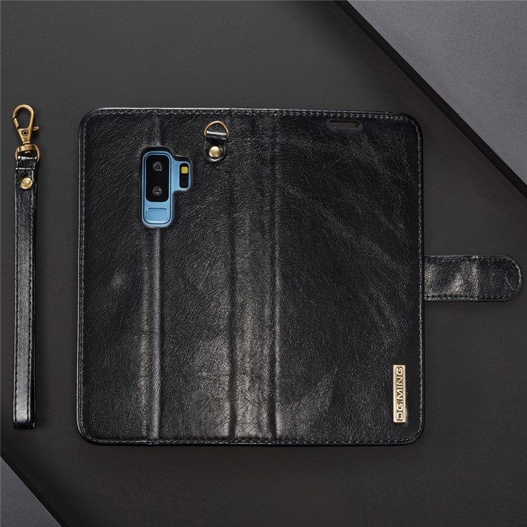 DG.MING Detachable 2-in-1 Genuine Leather Case with Card Slots for Samsung Galaxy S9 Plus SM-G965 - Black-11