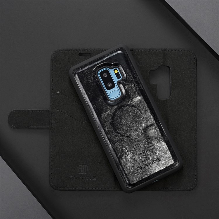 DG.MING Detachable 2-in-1 Genuine Leather Case with Card Slots for Samsung Galaxy S9 Plus SM-G965 - Black-12