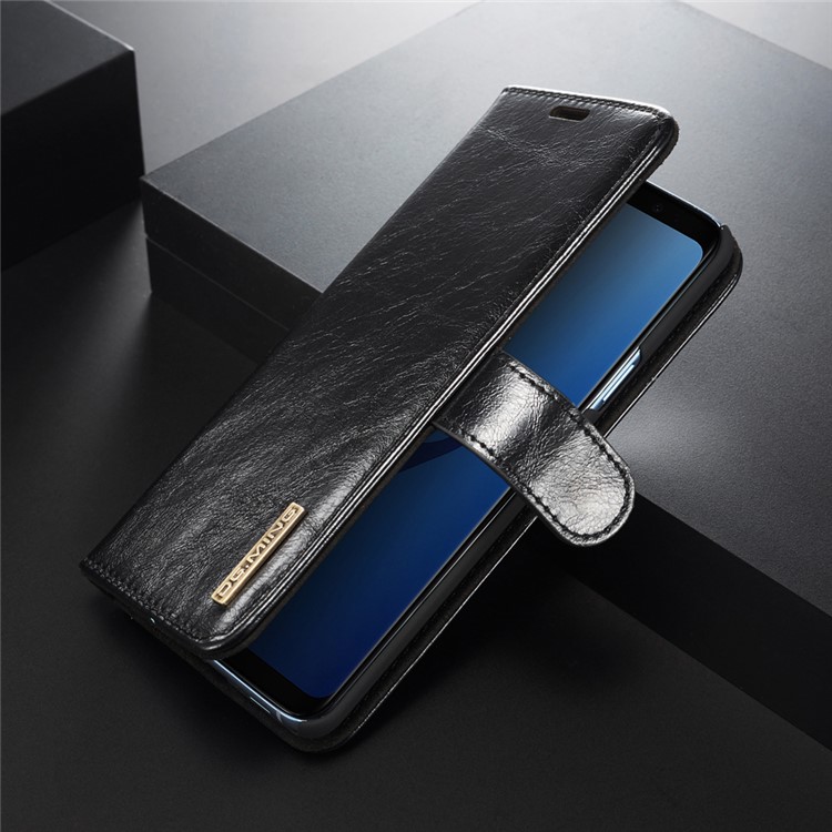 DG.MING Detachable 2-in-1 Genuine Leather Case with Card Slots for Samsung Galaxy S9 Plus SM-G965 - Black-2