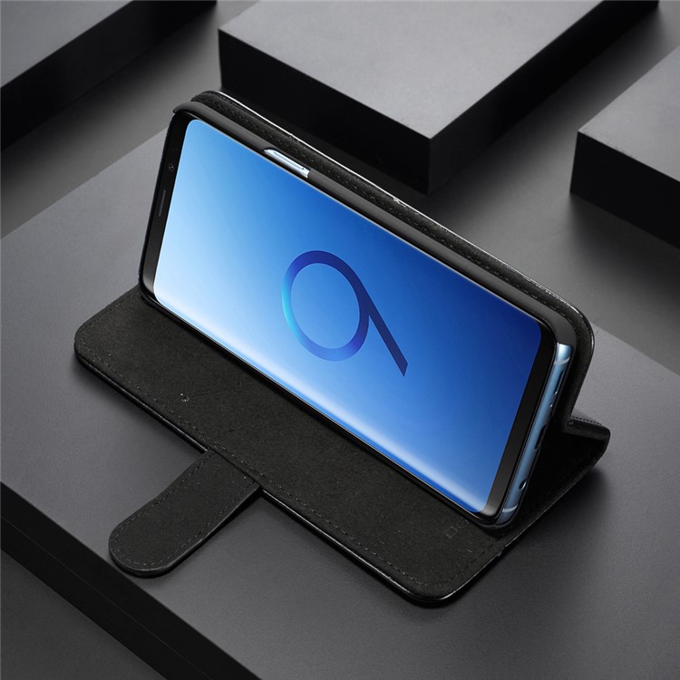 DG.MING Detachable 2-in-1 Genuine Leather Case with Card Slots for Samsung Galaxy S9 Plus SM-G965 - Black-8