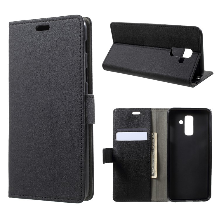 Custodia In Pelle PU Per Telefono Cellulare Per Samsung Galaxy A6 (2018) - Nero-1