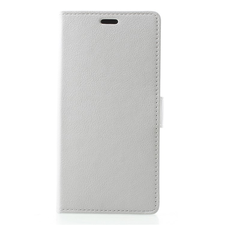 

PU Leather Flip Wallet Stand Mobile Magnetic Cover for Samsung Galaxy A6 (2018) - White