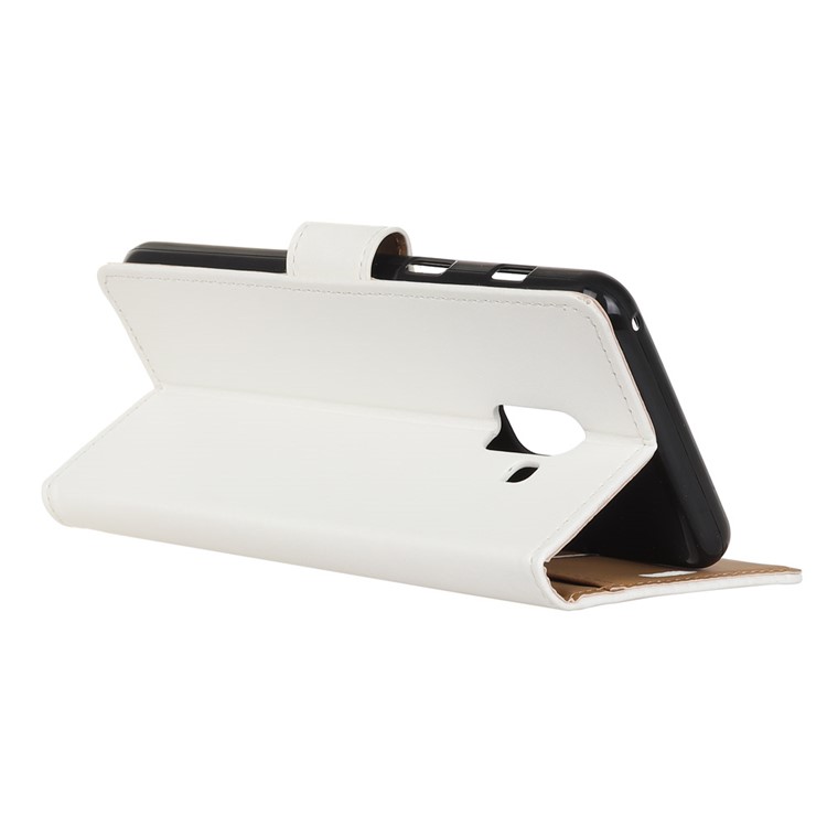 PU Leather Wallet Stand Folio Casing for Samsung Galaxy A6 (2018) - White-5