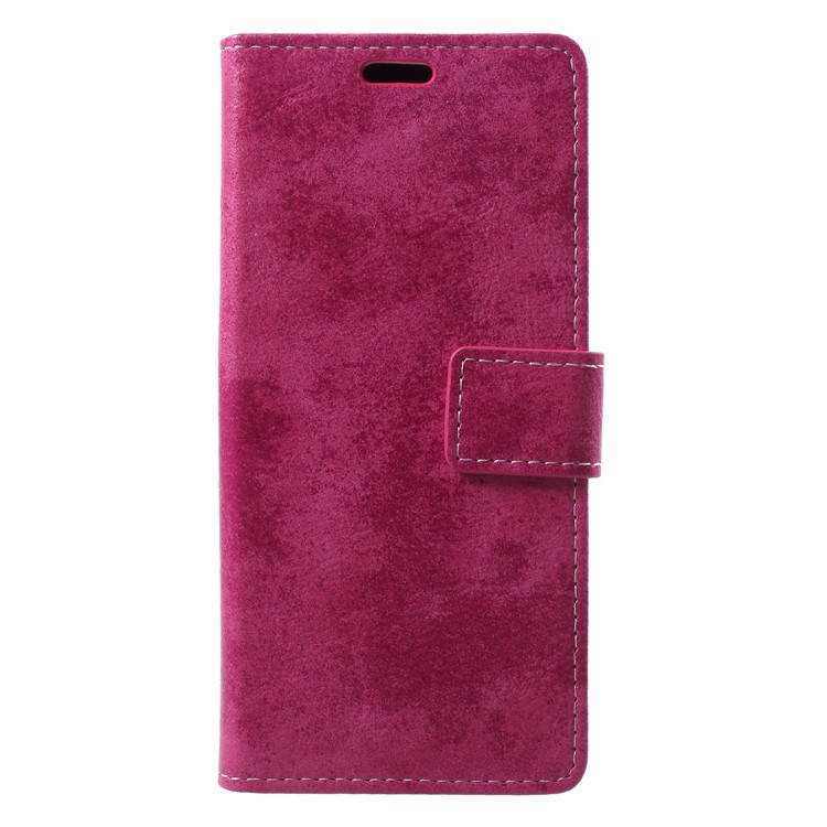 Vintage Style PU Leather Case for Samsung Galaxy A6 (2018) - Rose-3