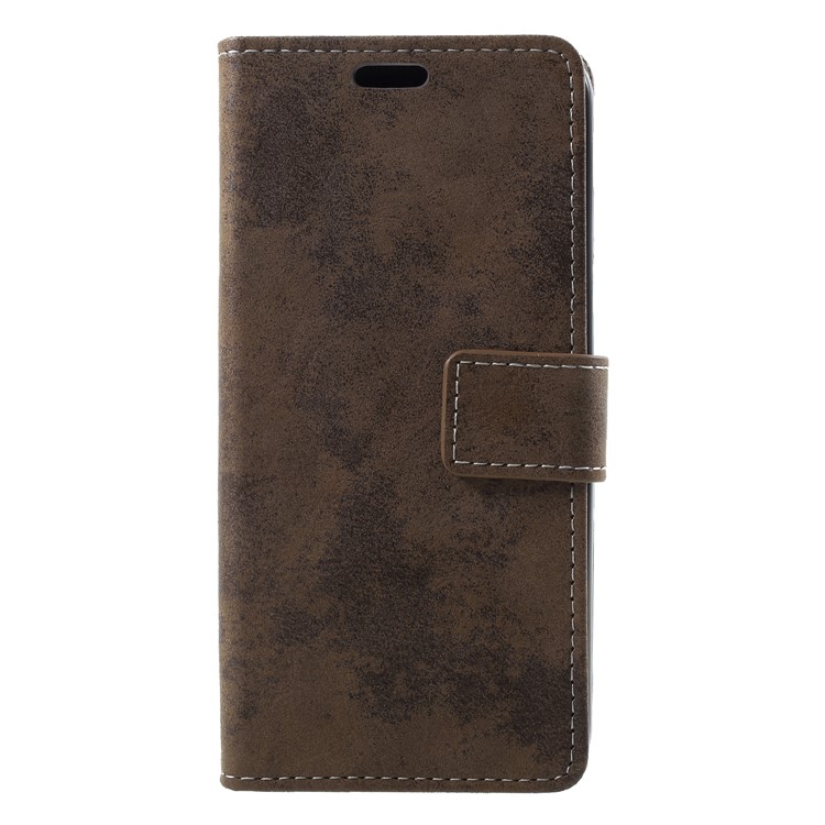 

Retro Style Stand Leather Card Holder Mobile Phone Shell for Samsung Galaxy A6 (2018) - Brown, Galaxy A6 (2018)