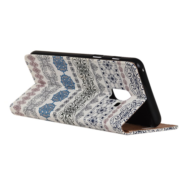 For Samsung Galaxy A6 (2018) Pattern Printing Wallet Leather Stand Phone Casing - Ethnic Pattern-3