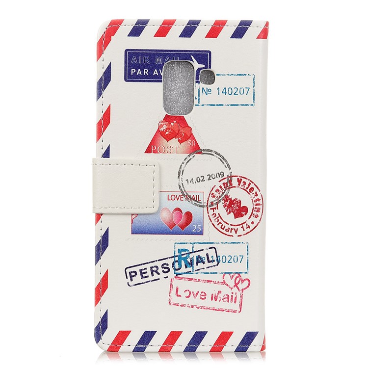 For Samsung Galaxy A6 (2018) Pattern Printing Wallet Leather Stand Cell Phone Case - Personal Love Mail-2