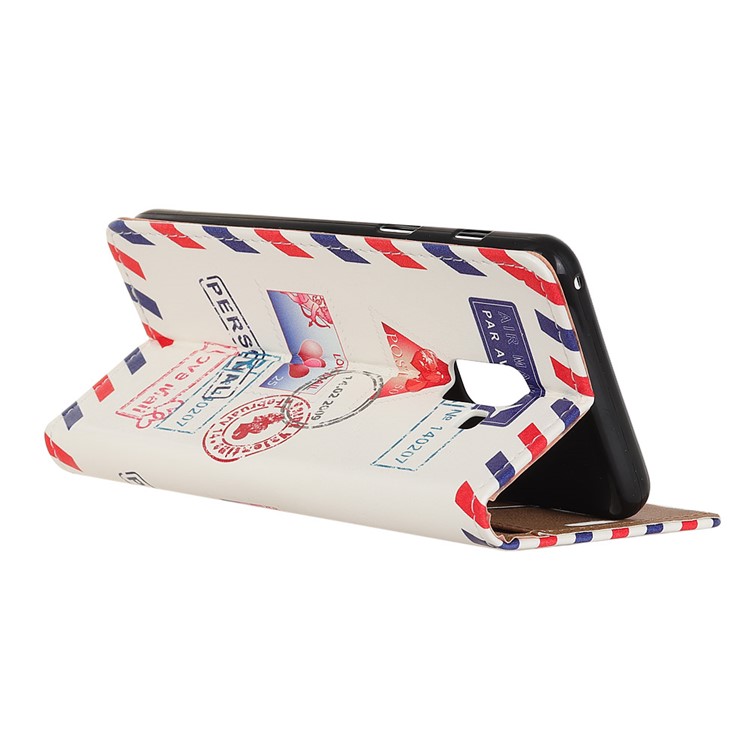 For Samsung Galaxy A6 (2018) Pattern Printing Wallet Leather Stand Cell Phone Case - Personal Love Mail-3