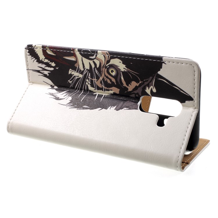 Pattern Printing Leather Wallet Case for Samsung Galaxy A6 (2018) - Tiger Pattern-4