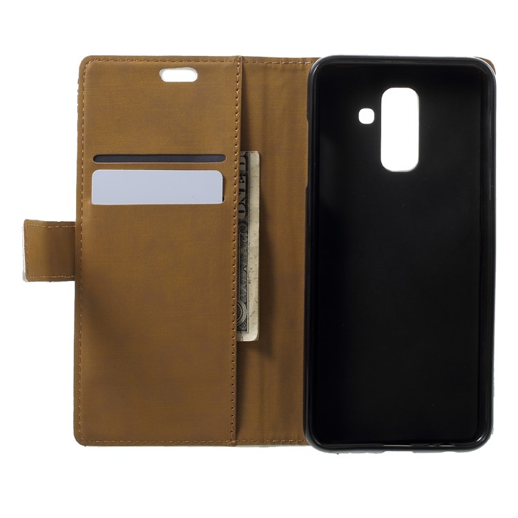 Pattern Printing Leather Wallet Case for Samsung Galaxy A6 (2018) - Tiger Pattern-5