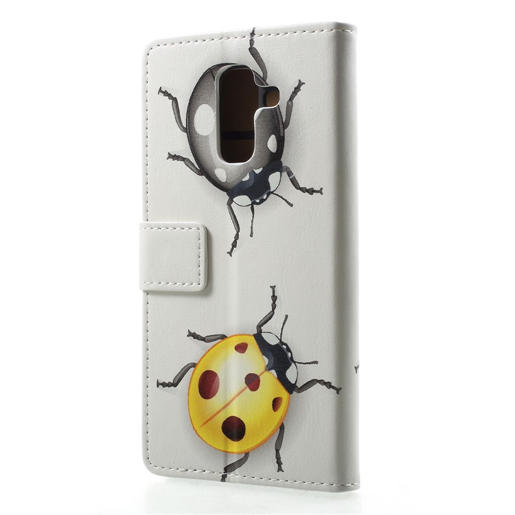 Pattern Printing Leather Card Holder Case for Samsung Galaxy A6 (2018) - Ladybug Pattern-2