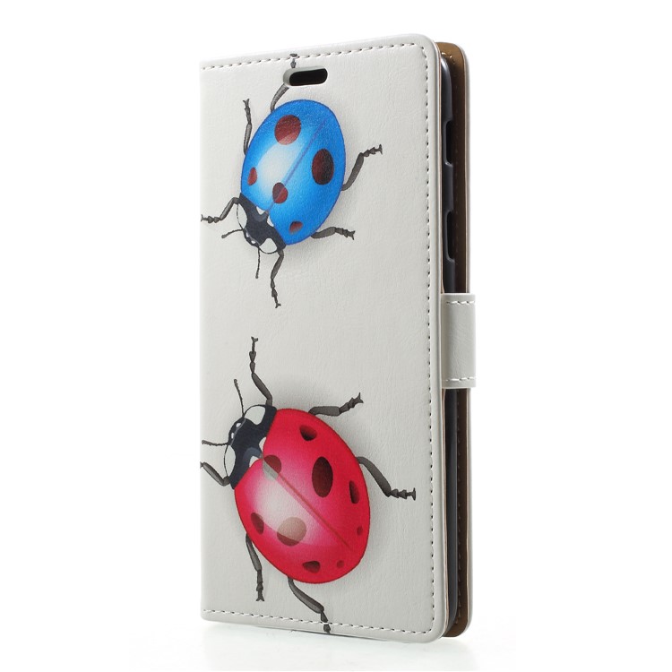 Pattern Printing Leather Card Holder Case for Samsung Galaxy A6 (2018) - Ladybug Pattern-3