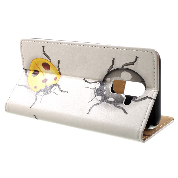 Pattern Printing Leather Card Holder Case for Samsung Galaxy A6 (2018) - Ladybug Pattern-4