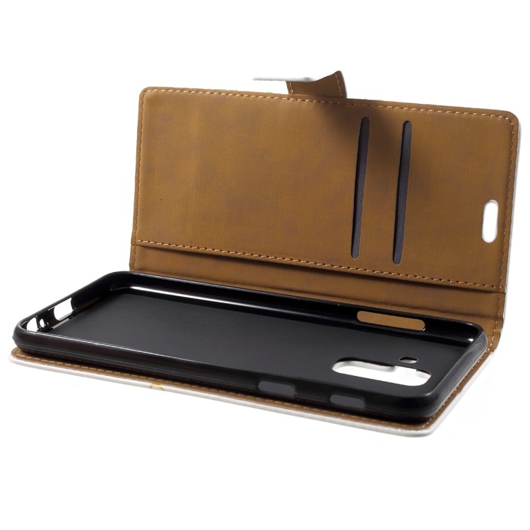 Pattern Printing Leather Wallet Case Phone Shell for Samsung Galaxy A6 (2018) - Colorized Tree-5