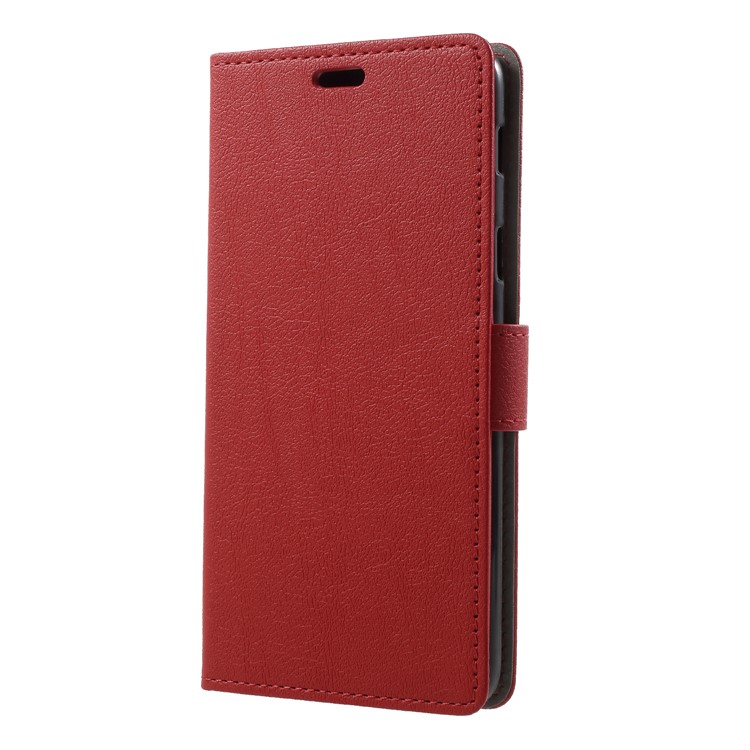 Wallet Leather Stand Cover for Samsung Galaxy A6+ (2018) - Red-3