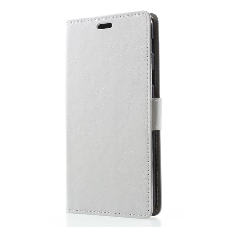 Crazy Horse Brieftasche Leder Standabdeckung Für Samsung Galaxy A6 + (2018) - Weiß-3