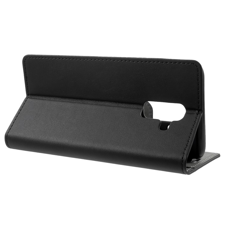 Wallet Stand PU Leather Protection Mobile Phone Case for Samsung Galaxy A6 Plus (2018) - Black-4