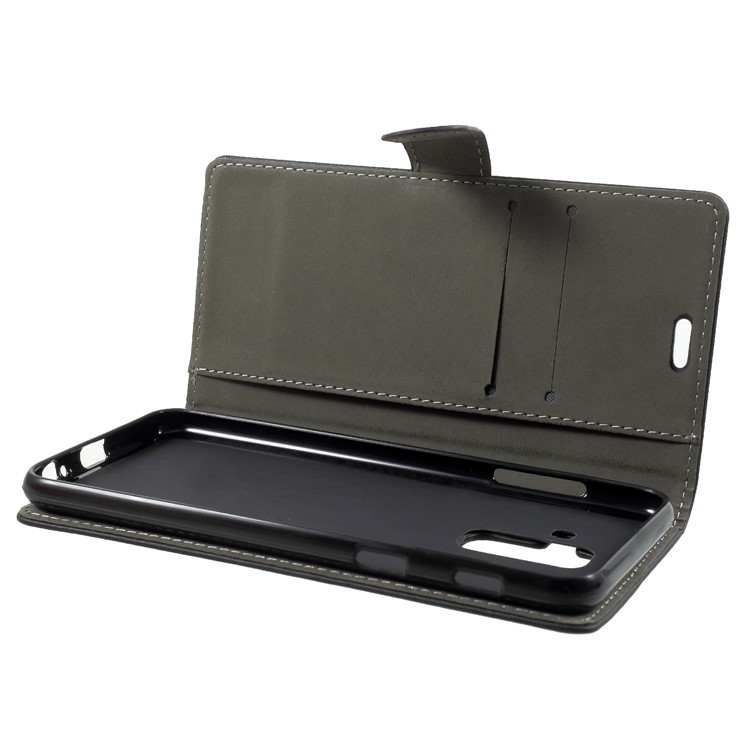 Wallet Stand PU Leather Protection Mobile Phone Case for Samsung Galaxy A6 Plus (2018) - Black-6