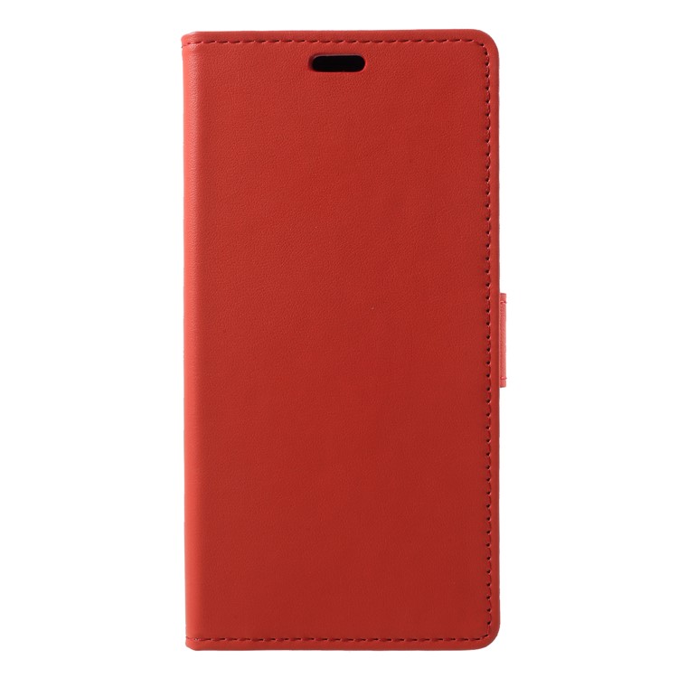 Wallet Stand PU Leather Protection Mobile Phone Shell for Samsung Galaxy A6 Plus (2018) / A9 Star Lite- Red-1