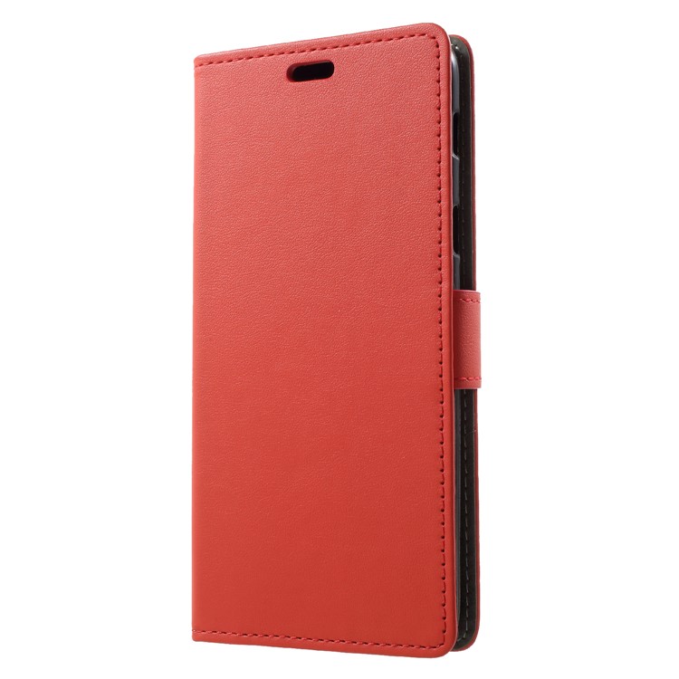 Wallet Stand PU Leather Protection Mobile Phone Shell for Samsung Galaxy A6 Plus (2018) / A9 Star Lite- Red-3