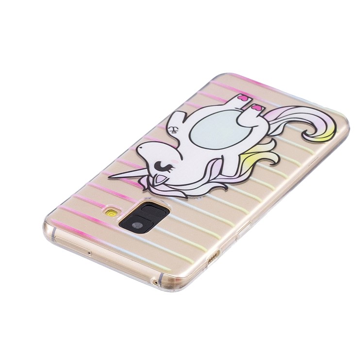 Pattern Printing TPU Case for Samsung Galaxy A8 (2018) - Unicorn-3