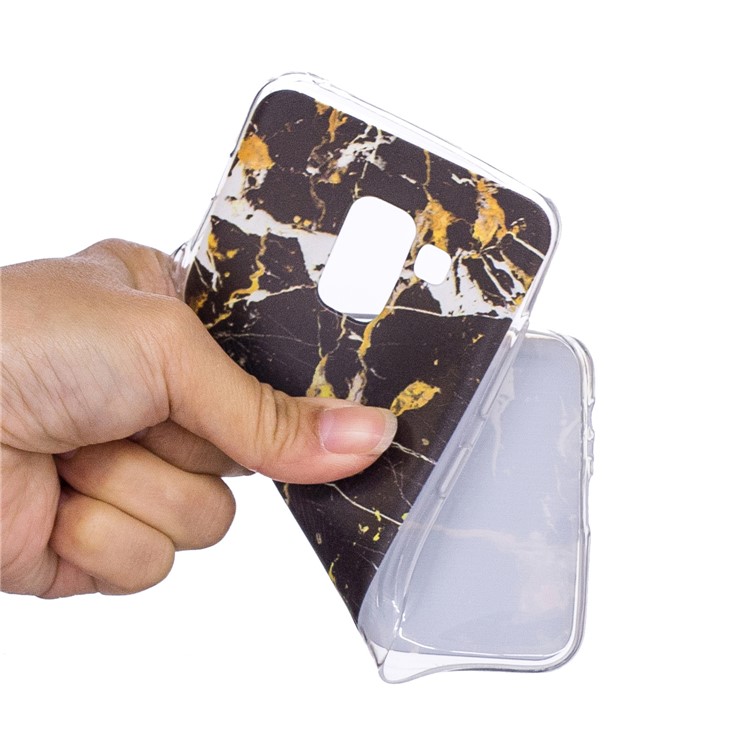Pattern Printing TPU Soft Case for Samsung Galaxy A8 (2018) - Marble Texture-4
