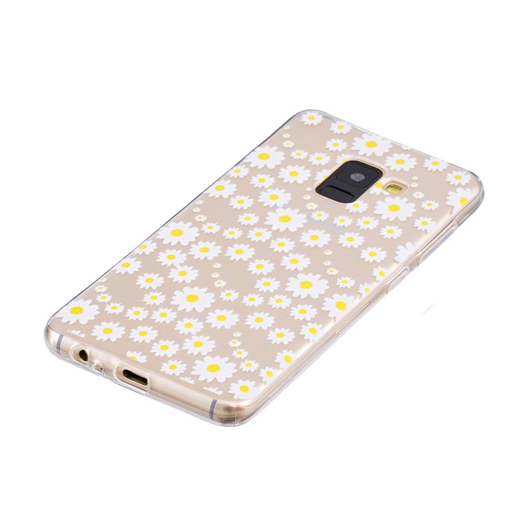Pattern Printing TPU Cover Case Shell for Samsung Galaxy A8 (2018) - Daisy Flower-2