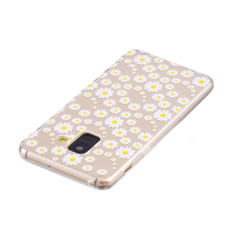 Pattern Printing TPU Cover Case Shell for Samsung Galaxy A8 (2018) - Daisy Flower-3
