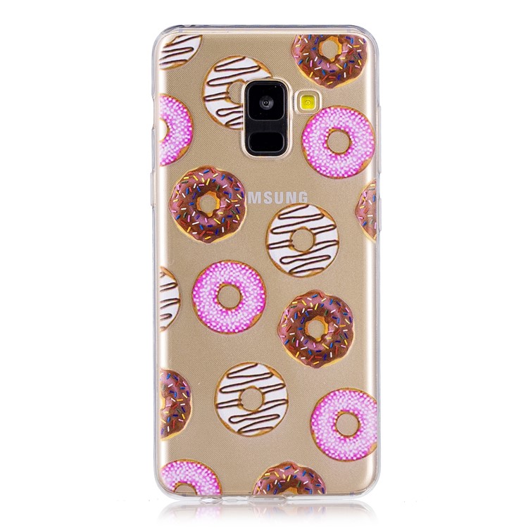 Pattern Printing Soft TPU Protector Shell for Samsung Galaxy A8 (2018) - Doughnuts-1
