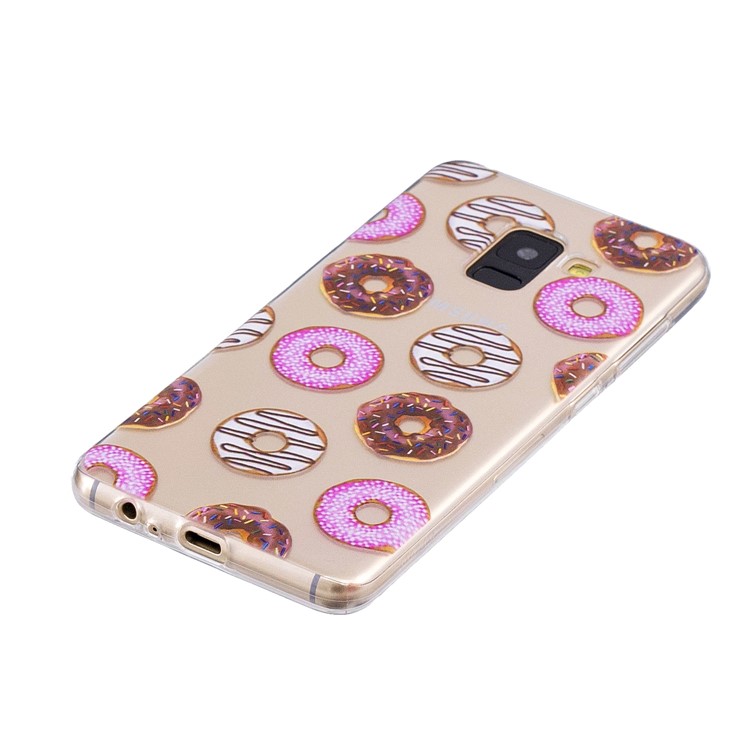 Pattern Printing Soft TPU Protector Shell for Samsung Galaxy A8 (2018) - Doughnuts-2