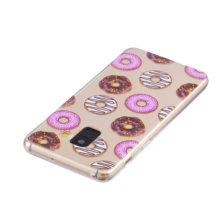 Pattern Printing Soft TPU Protector Shell for Samsung Galaxy A8 (2018) - Doughnuts-3