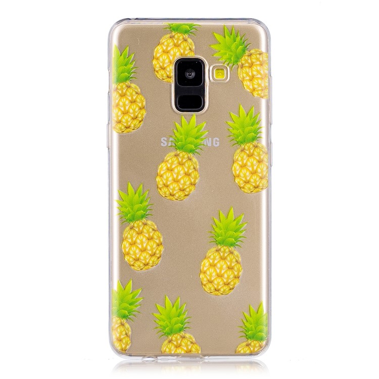 Pattern Printing Soft TPU Mobile Cover for Samsung Galaxy A8 (2018) - Pineapples-1