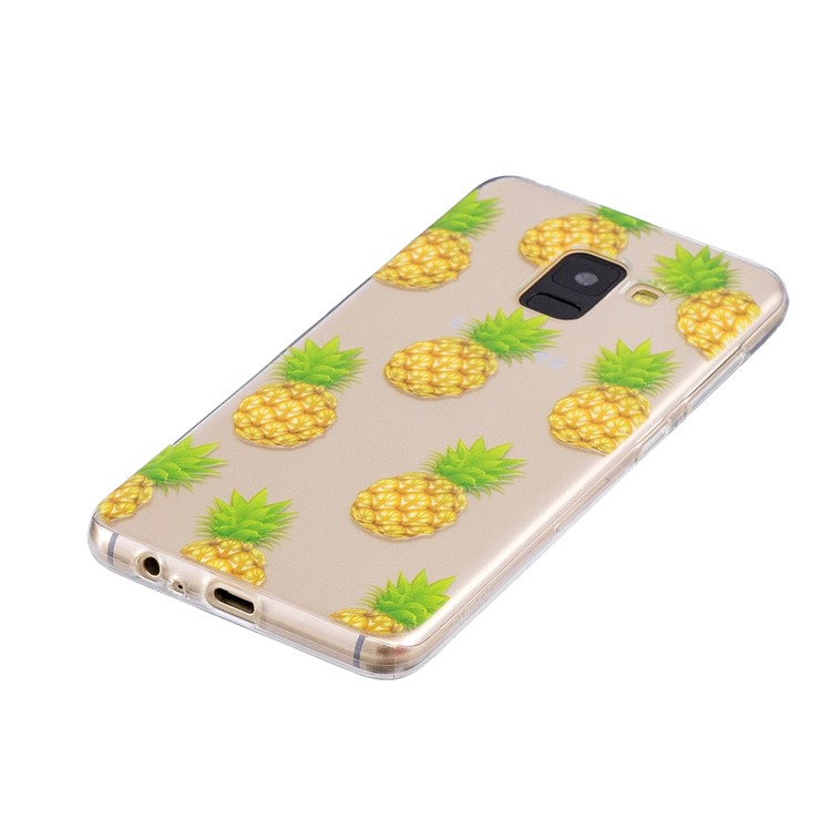 Pattern Printing Soft TPU Mobile Cover for Samsung Galaxy A8 (2018) - Pineapples-2