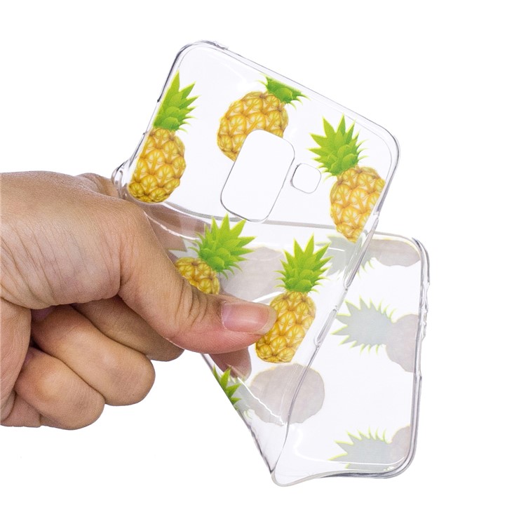 Pattern Printing Soft TPU Mobile Cover for Samsung Galaxy A8 (2018) - Pineapples-4