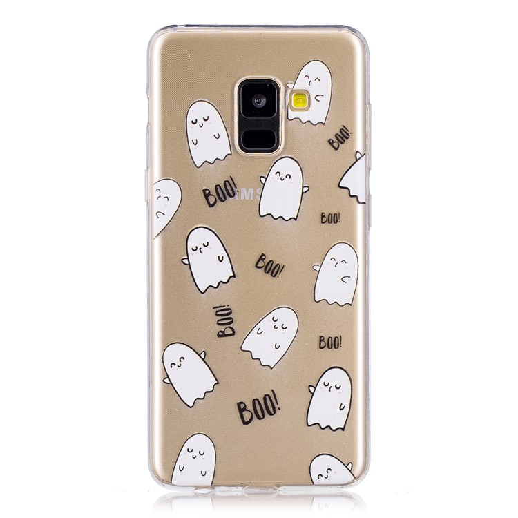 Pattern Printing Soft TPU Cellphone Case for Samsung Galaxy A8 (2018) - Boo!-1