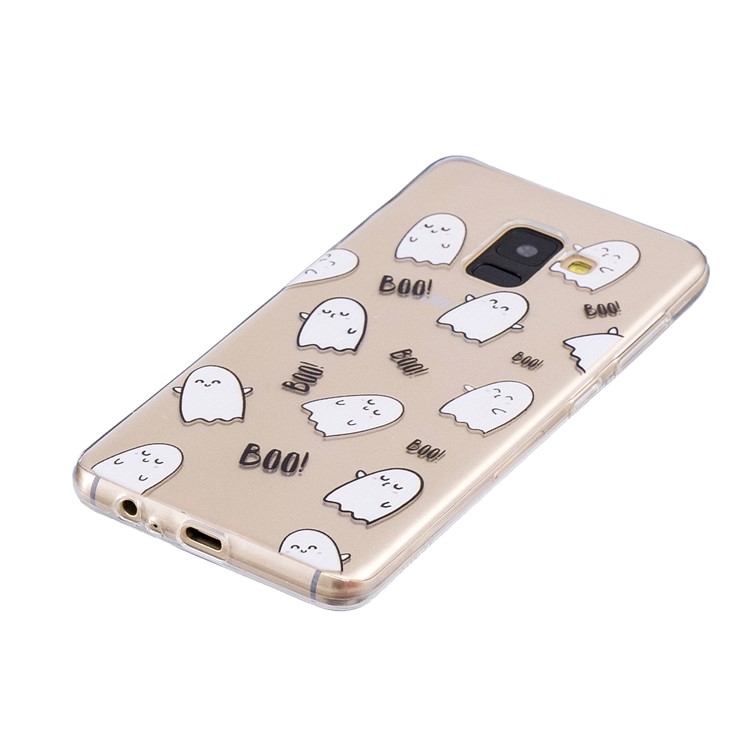 Pattern Printing Soft TPU Cellphone Case for Samsung Galaxy A8 (2018) - Boo!-2