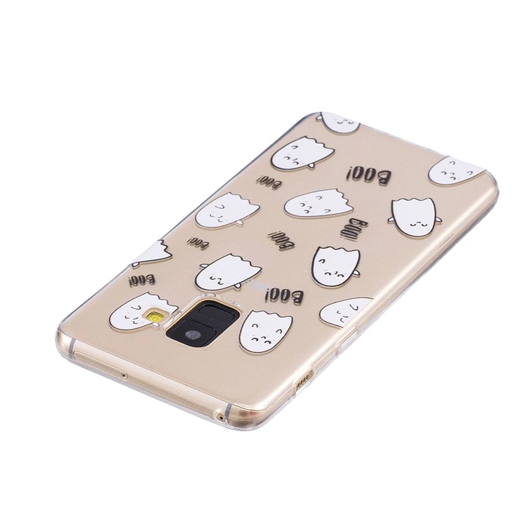 Pattern Printing Soft TPU Cellphone Case for Samsung Galaxy A8 (2018) - Boo!-3